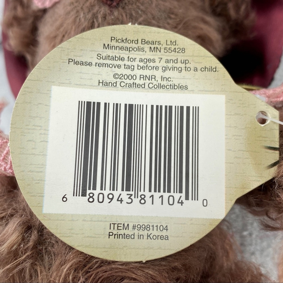 Pickford Brass Button Power Bear of Happiness Chelsea Bracelet 9 inch Plush - Picture 13 of 16